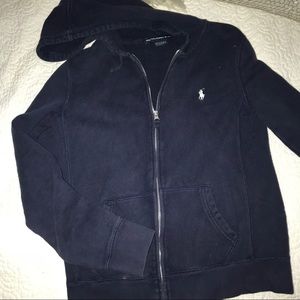 Blue hoodie